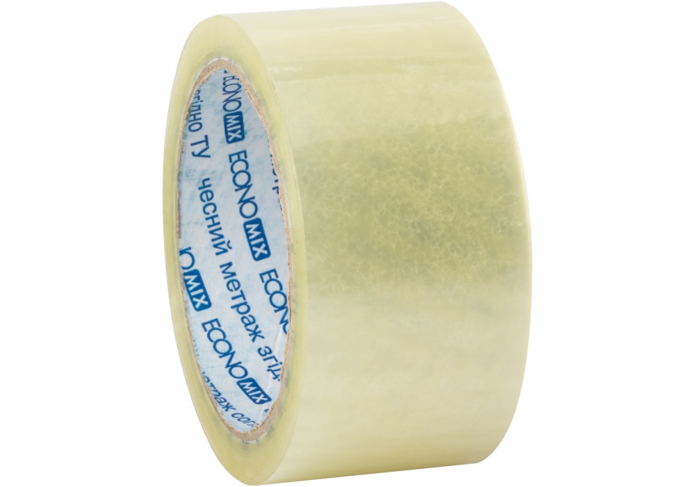 Стрічка клейка пакувальна ECONOMIX 48 мм*66 ярд прозора (E40842)